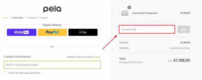 How to use Lomi by Pela promo code