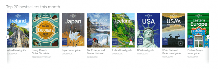 lonely planet range of products