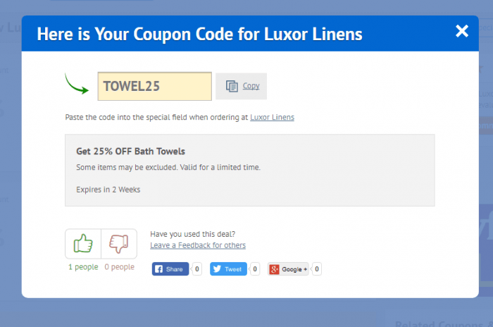 How to use discount code at Luxor Linens