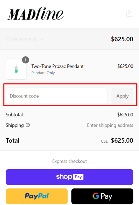 How to use Mad Fine promo code