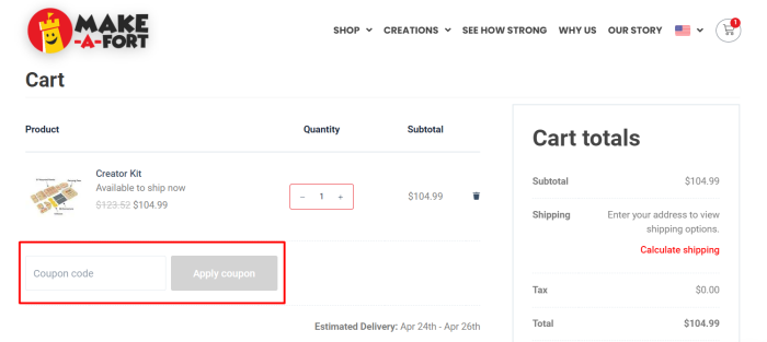 How to use Make-A-Fort promo code