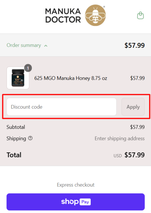 How to use Manuka Doctor promo code