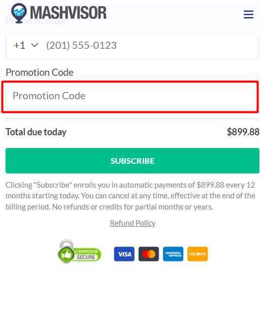 How to use Mashvisor promo code