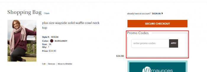 How to use Maurices promo code