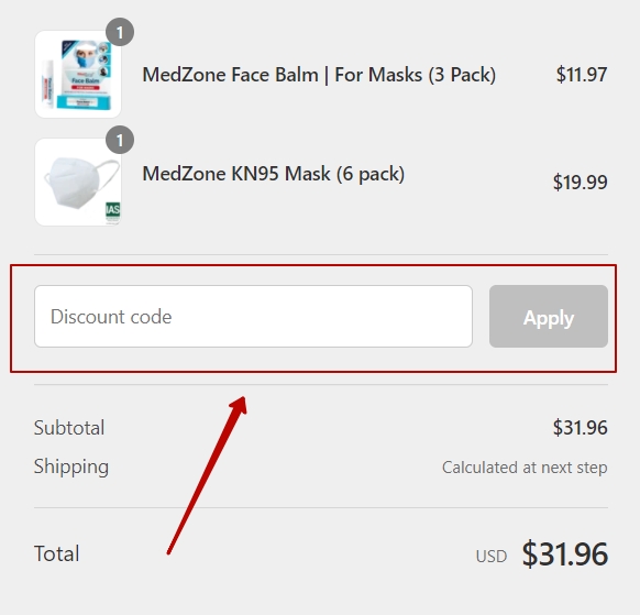 how to apply medzone discount code