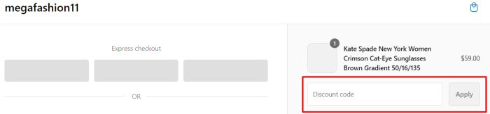How to use MegaFashion promo code