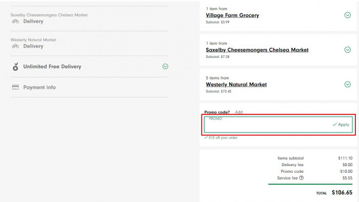 How to use Mercato promo code