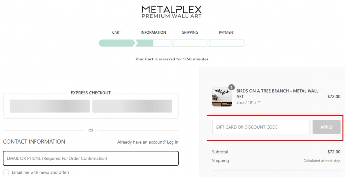 How to use MetalPlex promo code