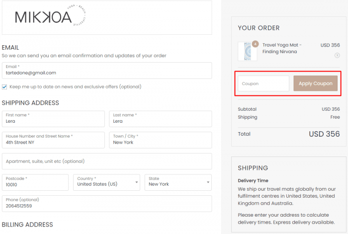 How to use Mikkoa promo code