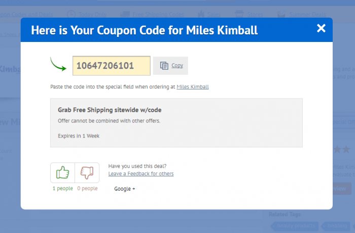 How to use promotion code at Miles Kimball