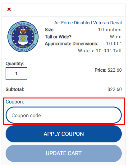 How to use Military Graphics promo code
