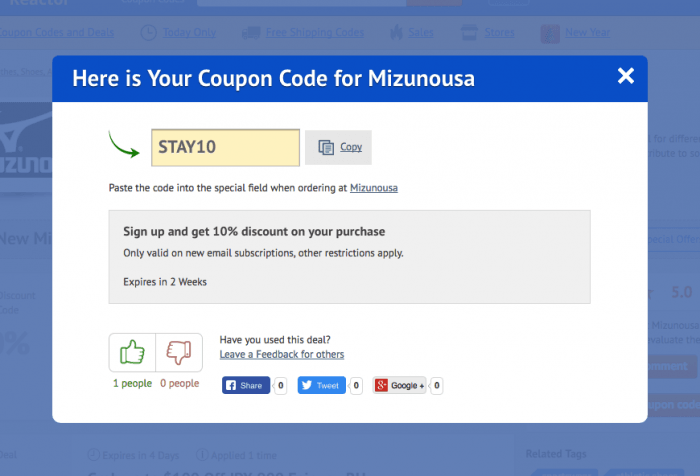 How to use a coupon code at Mizunousa