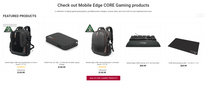 Mobile Edge range of products 