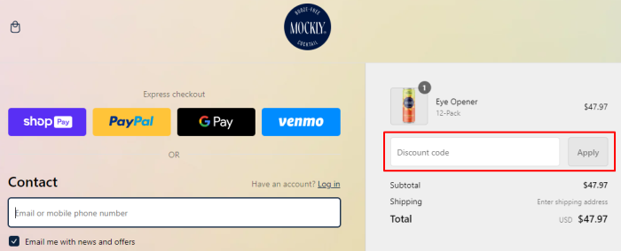 How to use Mockly promo code