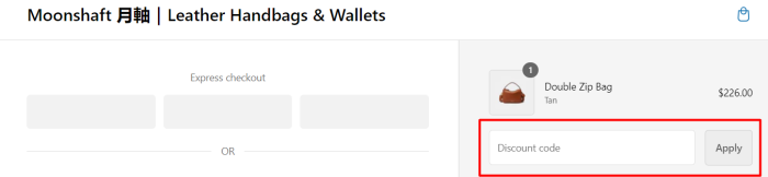 How to use Moonshaft promo code