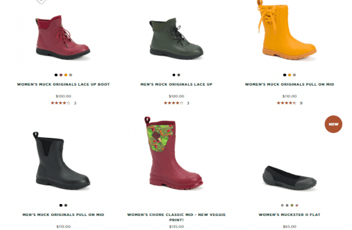 muck boot company range of goods