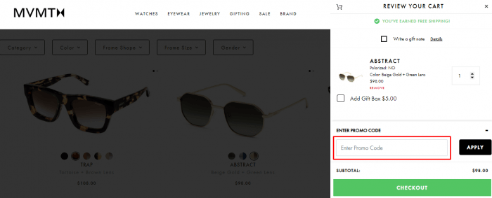 How to use MVMT promo code
