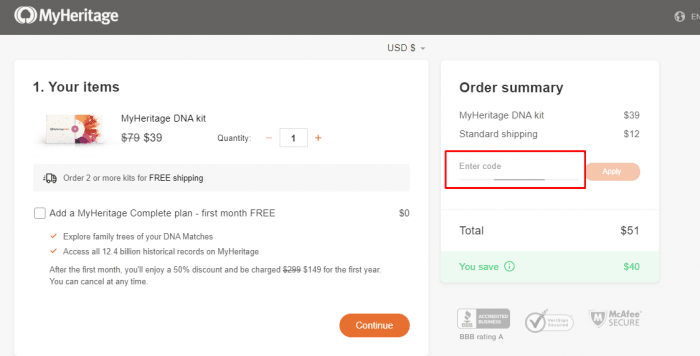 How to use MyHeritage DNA promo code
