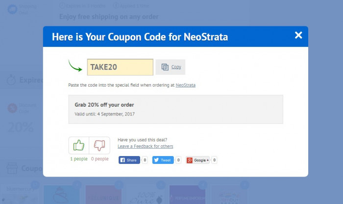 How to use a promotion code at NeoStrata