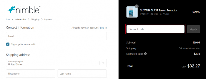 How to use Nimble promo code