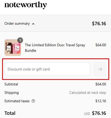 How to use Noteworthy promo code