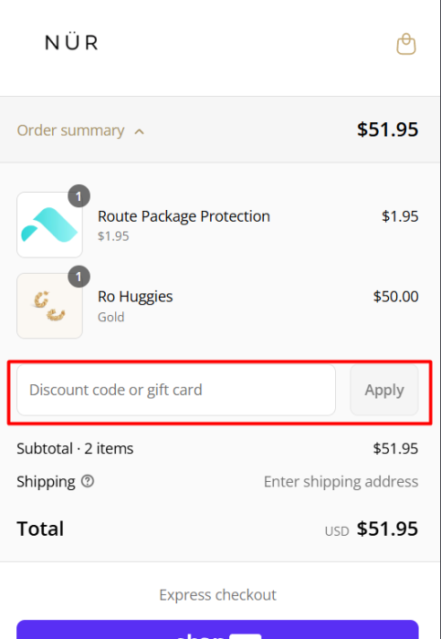 How to use NUR San Francisco promo code