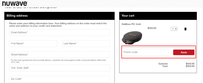 How to use Nuwave promo code