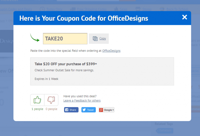 How to use a promo code at Office Designs