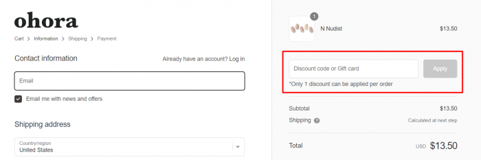 How to use Ohora promo code