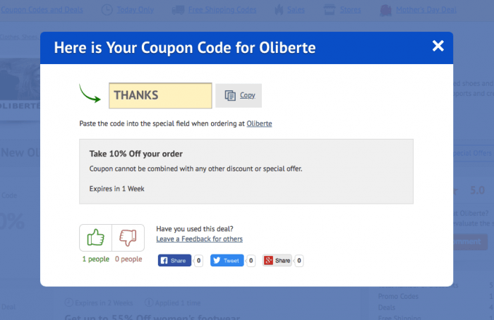 How to use a promo code at Oliberte