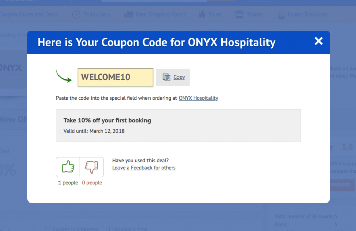 How to use a promo code at ONYX Hospitality
