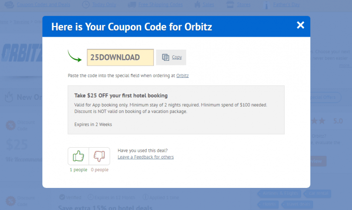Orbitz promo code