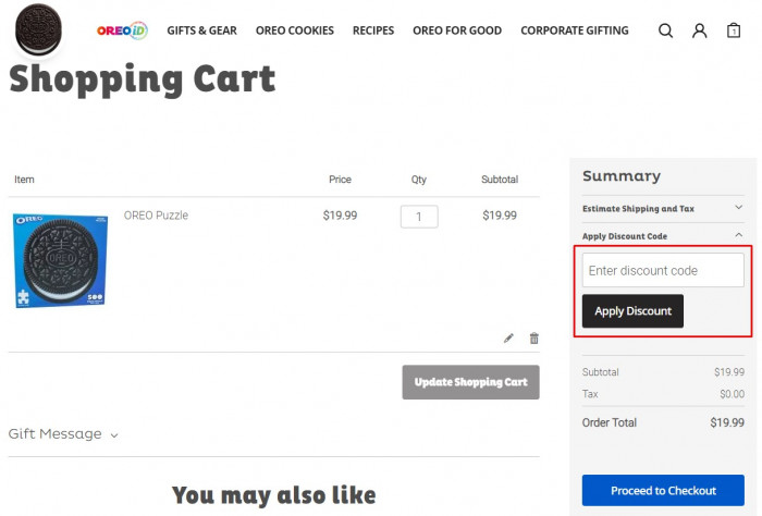 How to use OREO promo code