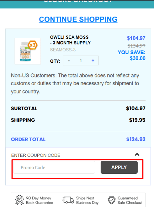 How to use Oweli promo code