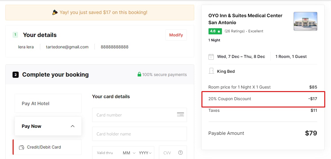 How to use OYO promo code