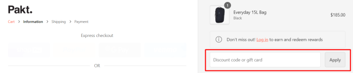 How to use Pakt. promo code