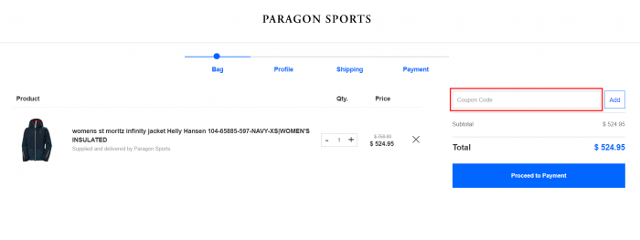 How to use Paragon Sports promo code