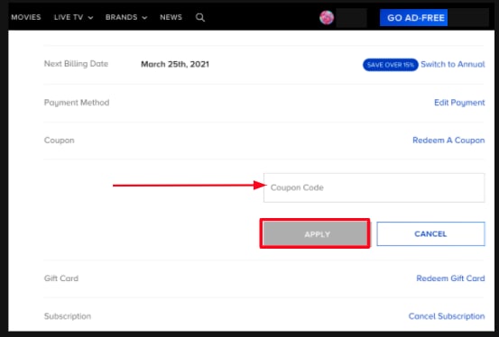 How to use Paramount Plus promo code