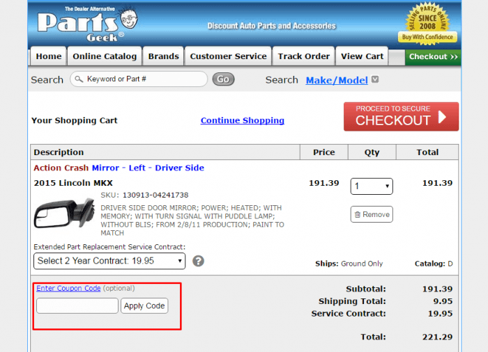 newparts coupon code