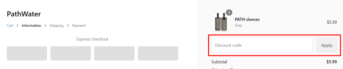 How to use PathWater promo code