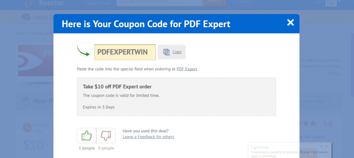 How to use a promotional code at PDF Expert