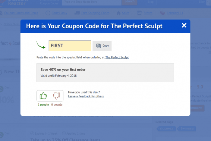 How to use a discount code at The Perfect Sculpt