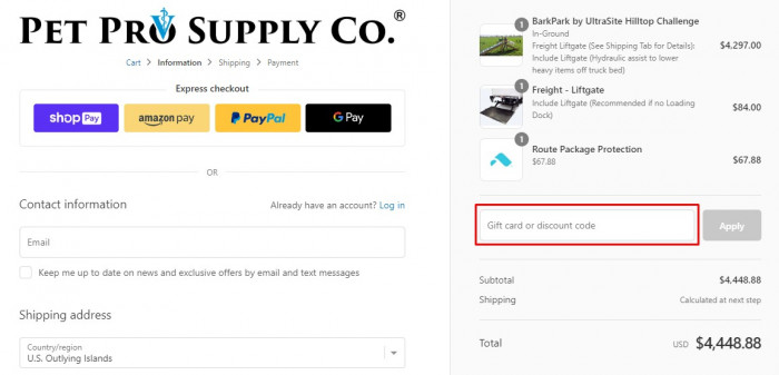 How to use Pet Pro Supply Co. promo code
