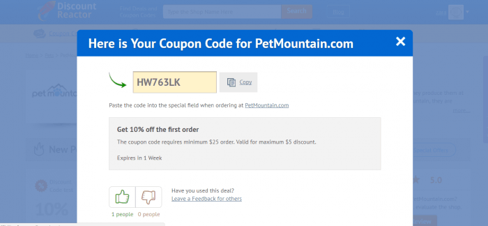 How to use a coupon code at PetMountain