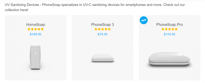 PhoneSoap range of products 