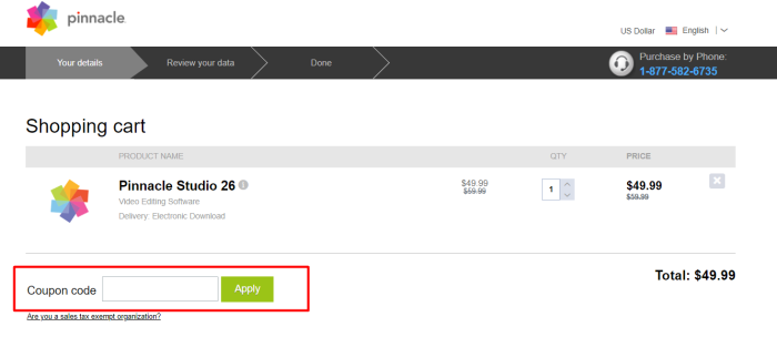 How to use Pinnacle promo code