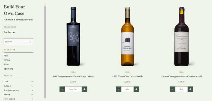 Plonk Wine Club range of products 
