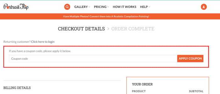 How to use PortraitFlip promo code