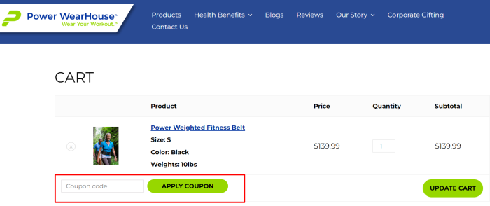 How to use Power WearHouse promo code