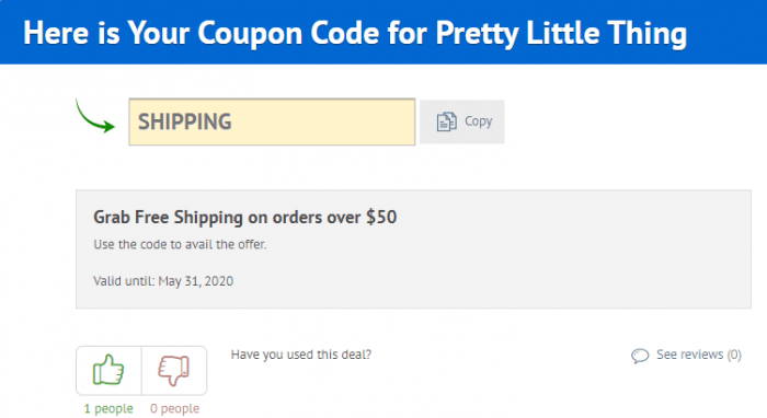 pretty little thing promo code